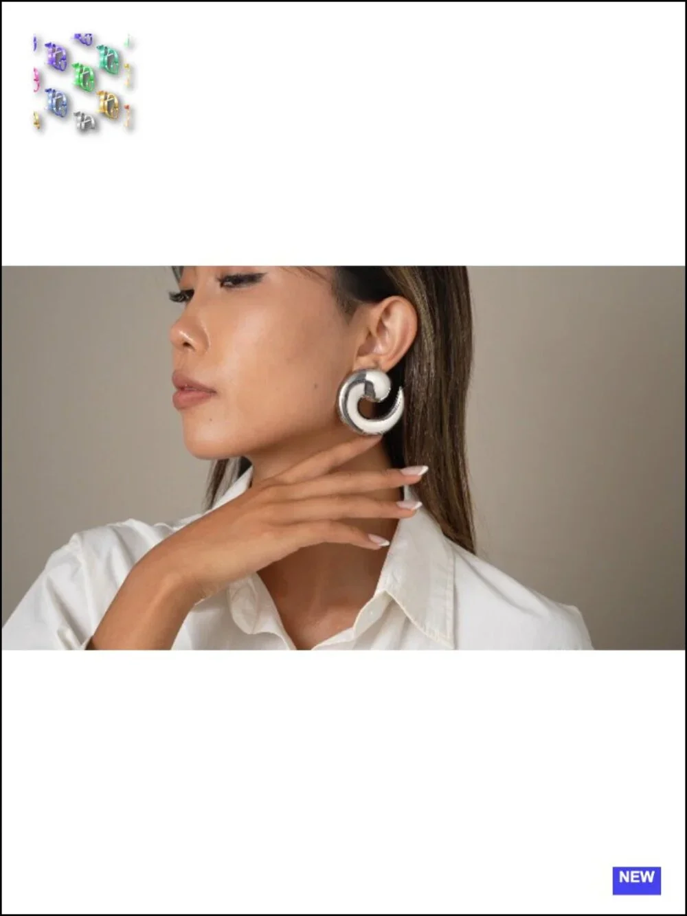 Chunky Gold Spiral Drop Dangle Earrings for Women